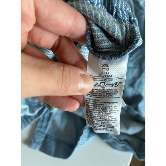 Old Navy Blue White Striped Button Front Casual Dress‎ Women's XXL - Picture 5 of 5